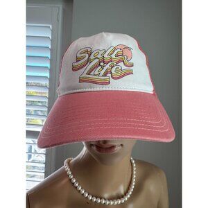 Salt Life Women’s Renew Unstructured Mesh Back Hat – Faded Coral NWT